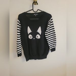 Mak striped cat sweater unique vintage